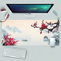 chinese art painting computer mousepad rubber gaming mousepad l large gamer keyboard pc desk mat takuo computer tablet mouse mat
