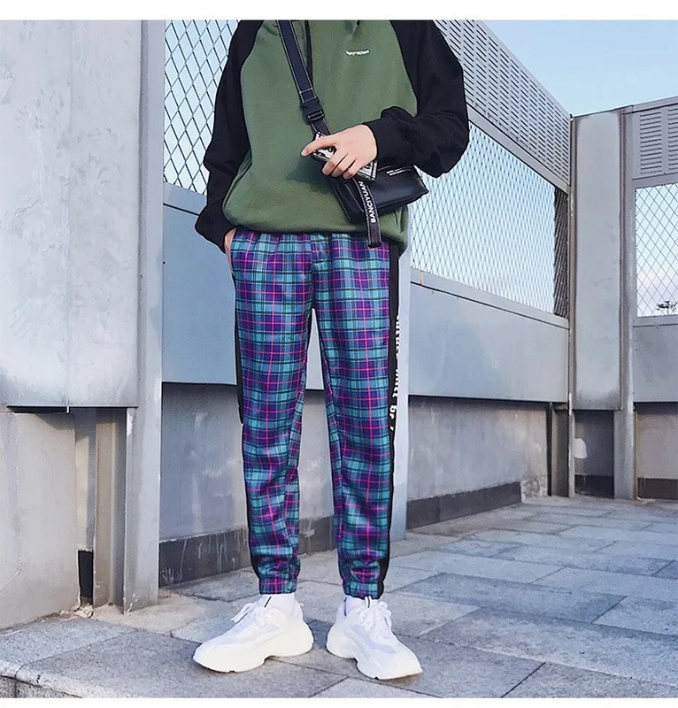 Liketkit Мужские штаны для бега уличная одежда 2020 мужские лоскутные хлопковые синие