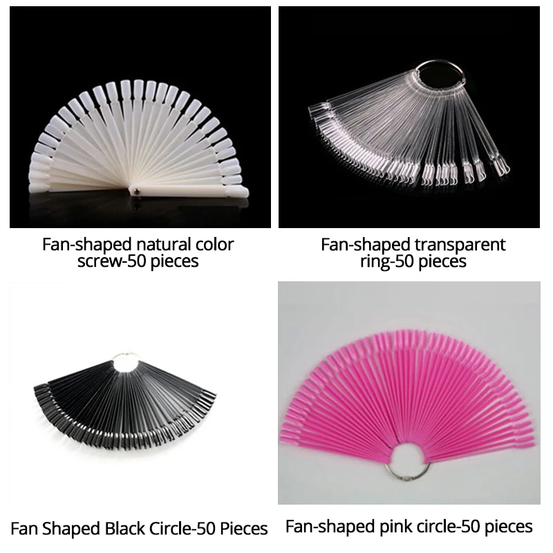 50 шт. накладные ногти прозрачные черные инструменты для дизайна ногтей |