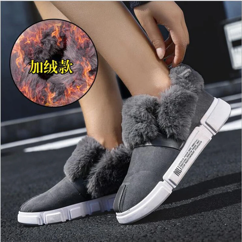 Модные зимние ботинки Новинка 2019 года теплая и грязная обувь из бархата для