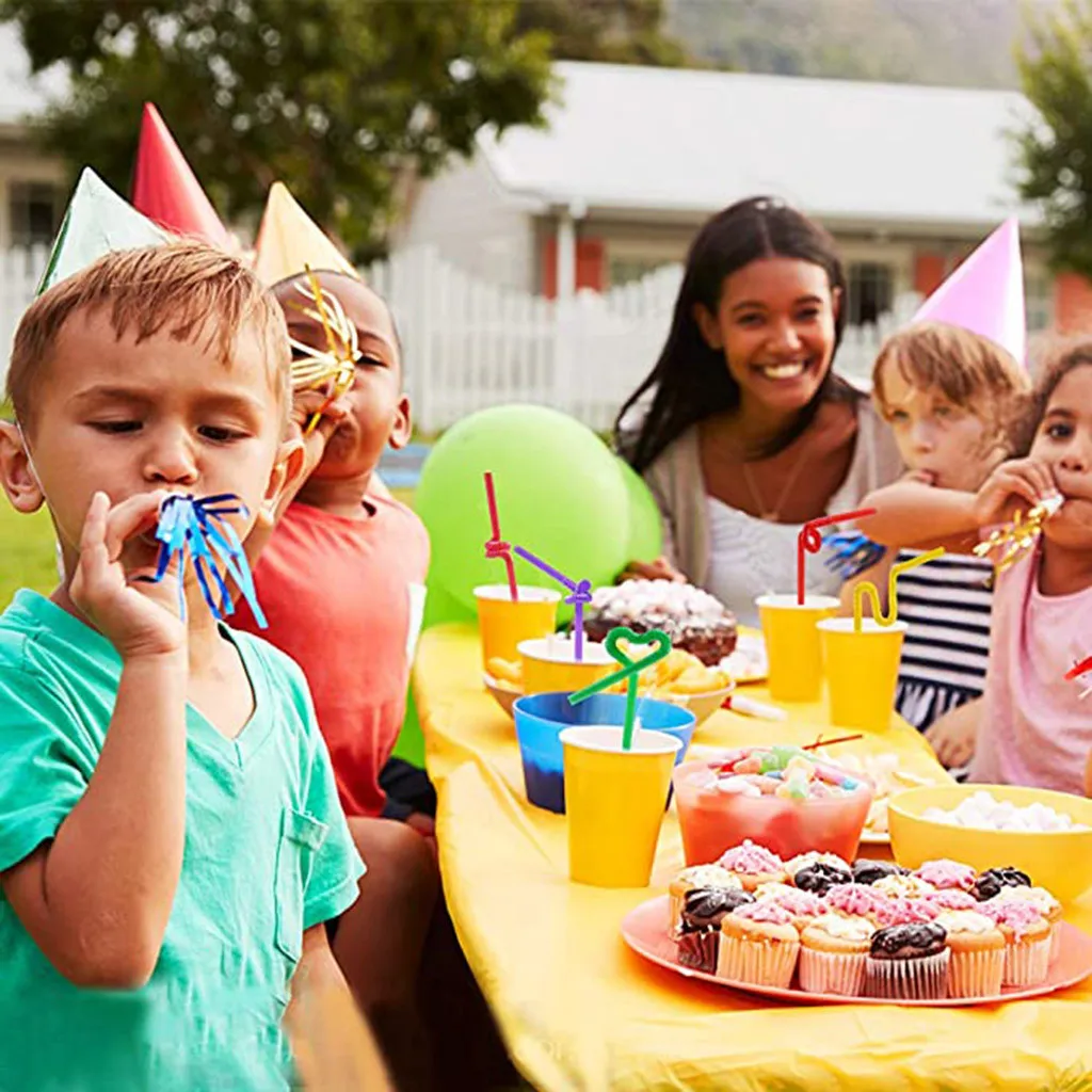 

300Pcs Disposable Plastic Straws Bendable Multi Color Rainbow Striped Drinking Straws For Parties/Bar/Beverage Shops/Home Straws