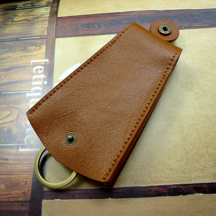 Genuine Leather Key Holder Large Capacity Organizer Pulling-Out Bag Pouch for Men Women | Багаж и сумки