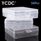 YCDC 50x для 18650 аккумуляторной батареи коробка для хранения ячеек Жесткий пластиковый Чехол литиевые батареи аккумулятор жесткий мешок
