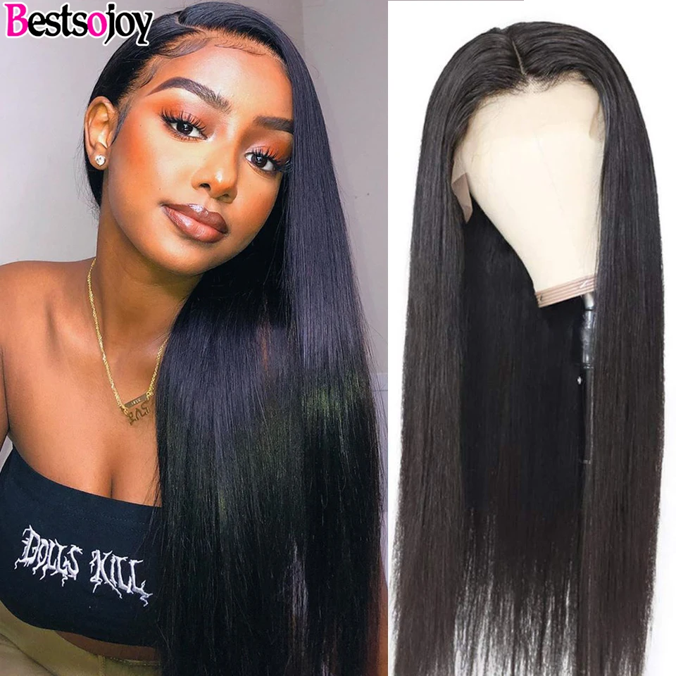 

Human Hair Wigs Straight Lace Frontal Wigs Brazilian Hair Wigs Straight T Part Lace Wig Human Hair 4x4 Lace Closure Wig Remy