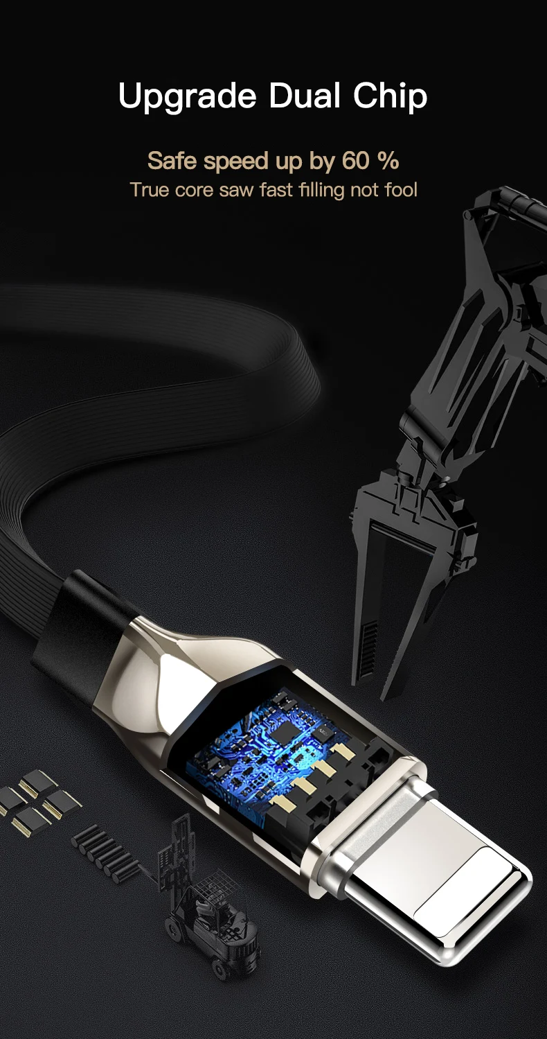 VLAMPO USB кабель для Apple iPhone X XS MAX XR 8 7 6 plus 2.5A кабель для быстрой зарядки мобильного телефона шнур для зарядки 1 м