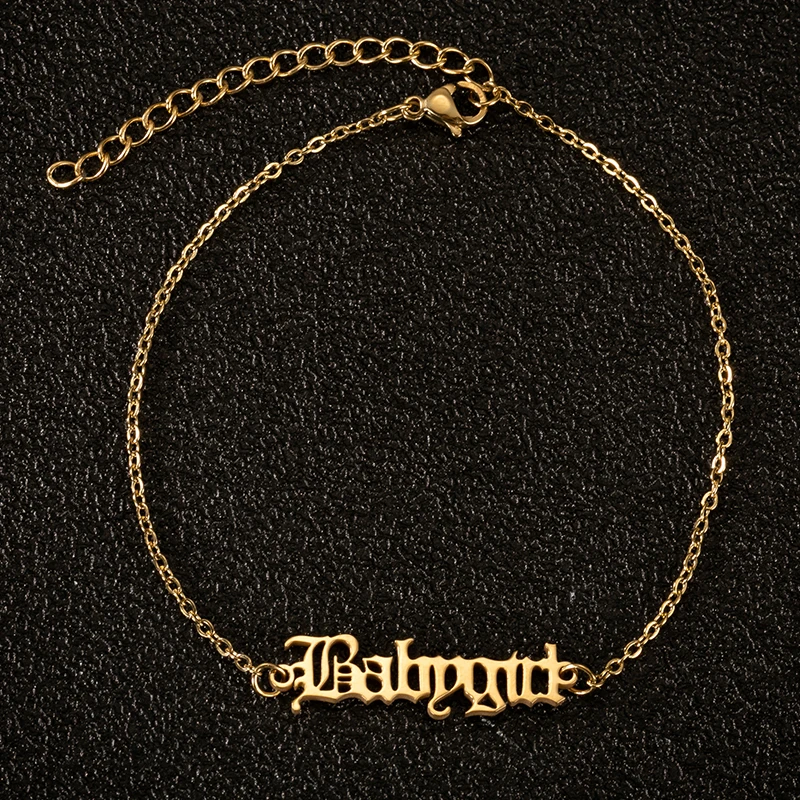 Ножной браслет в стиле бохо с инициалом ножная цепочка для девушек и женщин