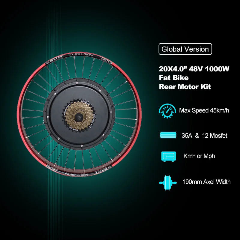Комплект для переоборудования электровелосипеда PASION фэтбайк 1000 Вт моторное