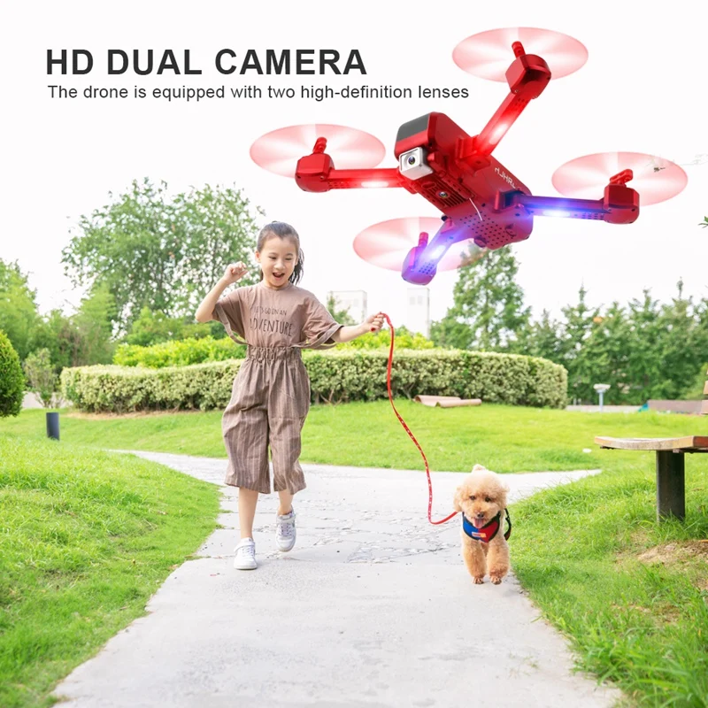 

HJ96 RC Drone 1080P HD Wifi Fpv Drone Dual Camera Altitude Hold Gesture Photo Foldable Quadcopter Toys for Kids
