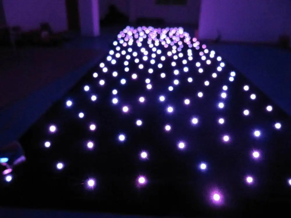 4 м * 6 огнеупорный RGB 3in1SMD супер яркий DJ светодиодный звездный занавес 30