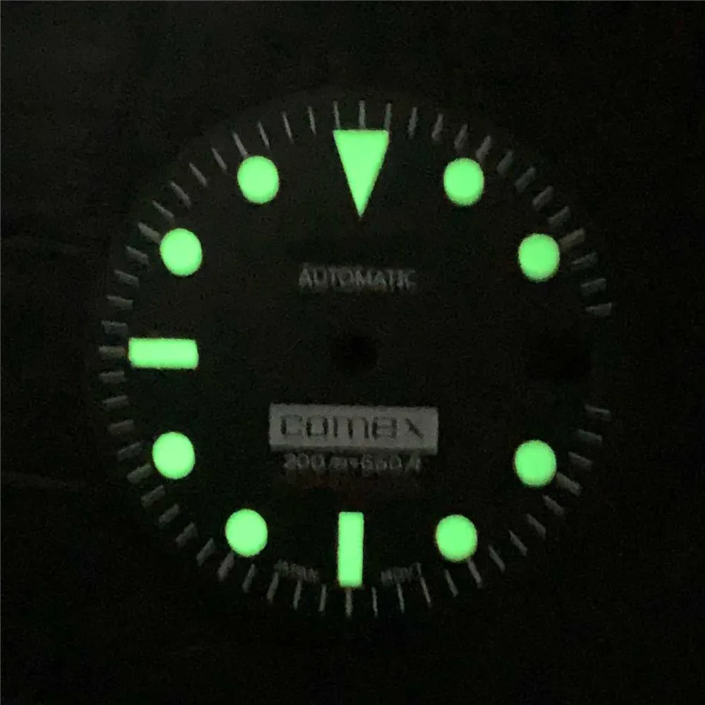 Циферблат часов 28 5 мм зеленый светящийся циферблат с календарем для часового