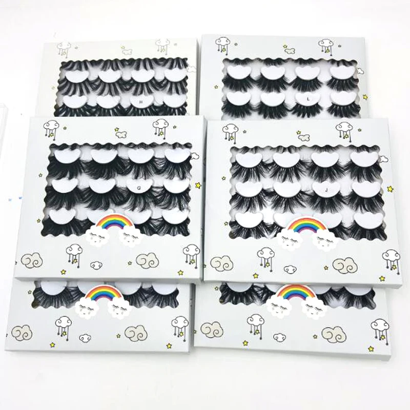 Ресницы накладные объемные норковые толстые пушистые перекрещивающиеся