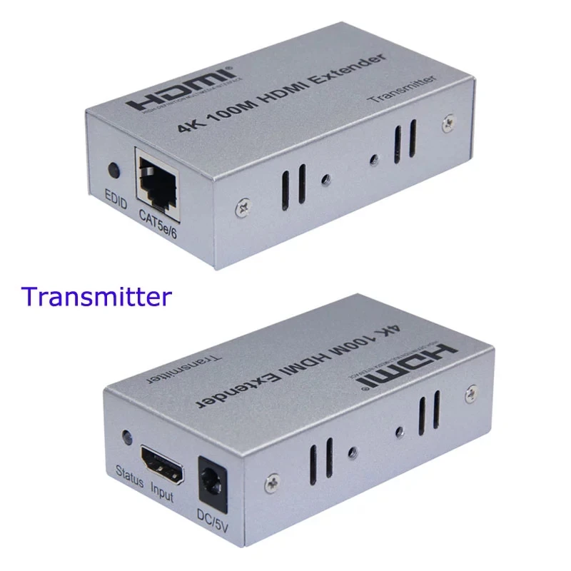 hd 4k 100m hdmi extender repeater extension cord converter over cat 5e 6 6a cat5e cat6 utp rj45 lan network card ethernet cable free global shipping