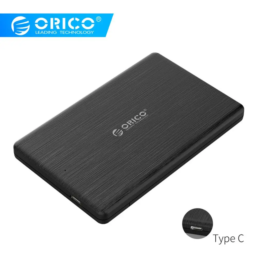 ORICO 2578C3 2,5 дюймов type-C SSD корпус USB3.1 SSD футляр для внешнего жесткого диска Высокая скорость для 7 мм Толщина SSD Поддержка UASP