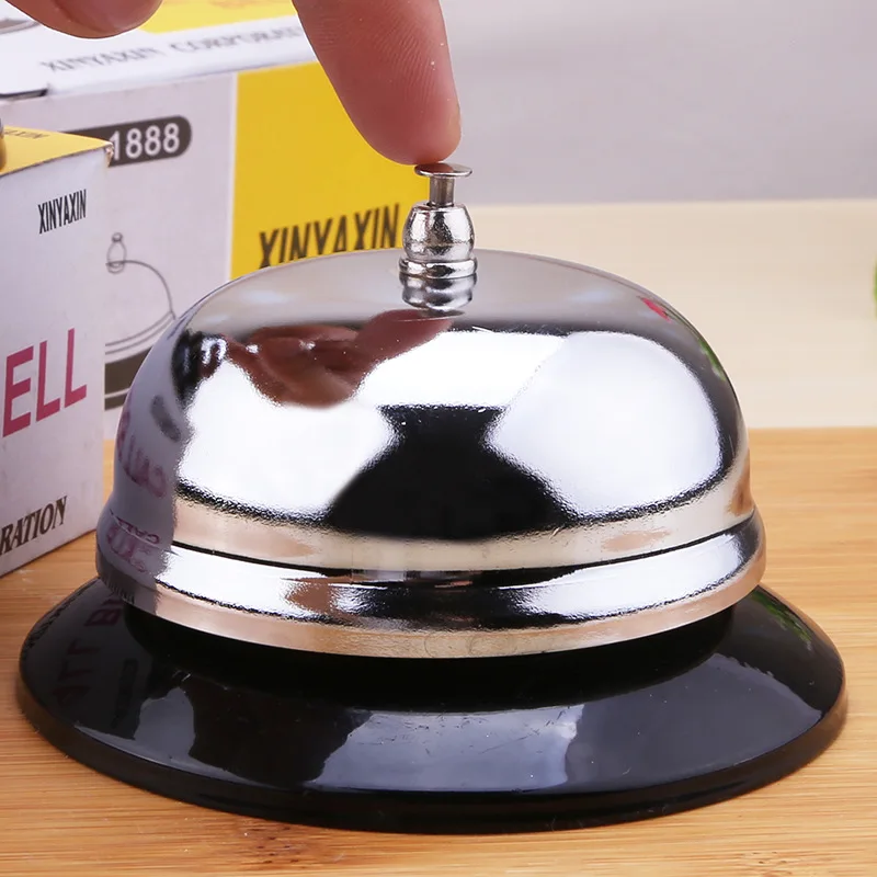 

1pcs New Desk Kitchen Hotel Steel Counter Reception 6cm Christmas Craft Restaurant Bar Ringer Call Vegetable Bell