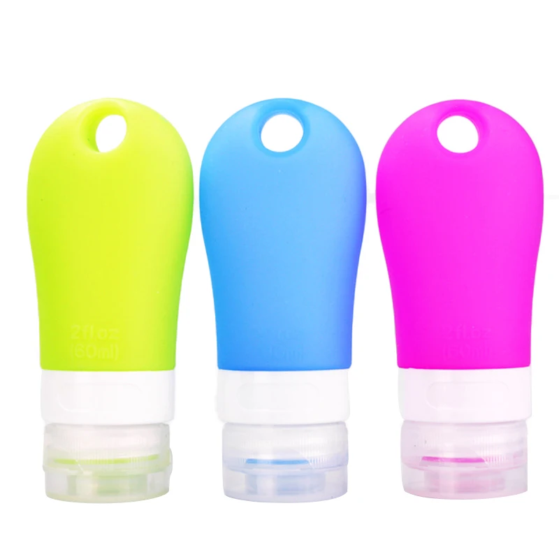 Силиконовые дорожные бутылки герметичные сжимаемые многоразовые контейнеры для