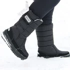 Защитные ботинки WEH, мужские зимние ботинки, водонепроницаемые мужские ботинки из нейлона, плюшевая теплая обувь на платформе, зимняя черная Рабочая обувь для мужчин