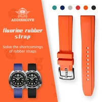 watch accessories 20mm fluorine rubber strap automatic watch quartz watch universal strap high quality waterproof wrist belt