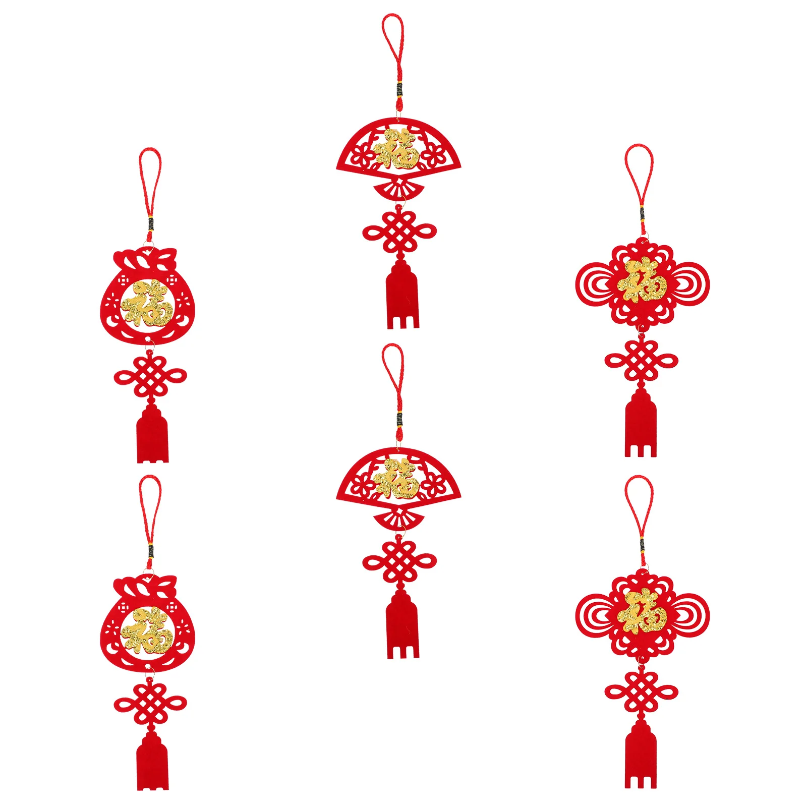 

6pcs New Year Pendant Chinese Knot Hanging Pendants Lovely New Year Decors
