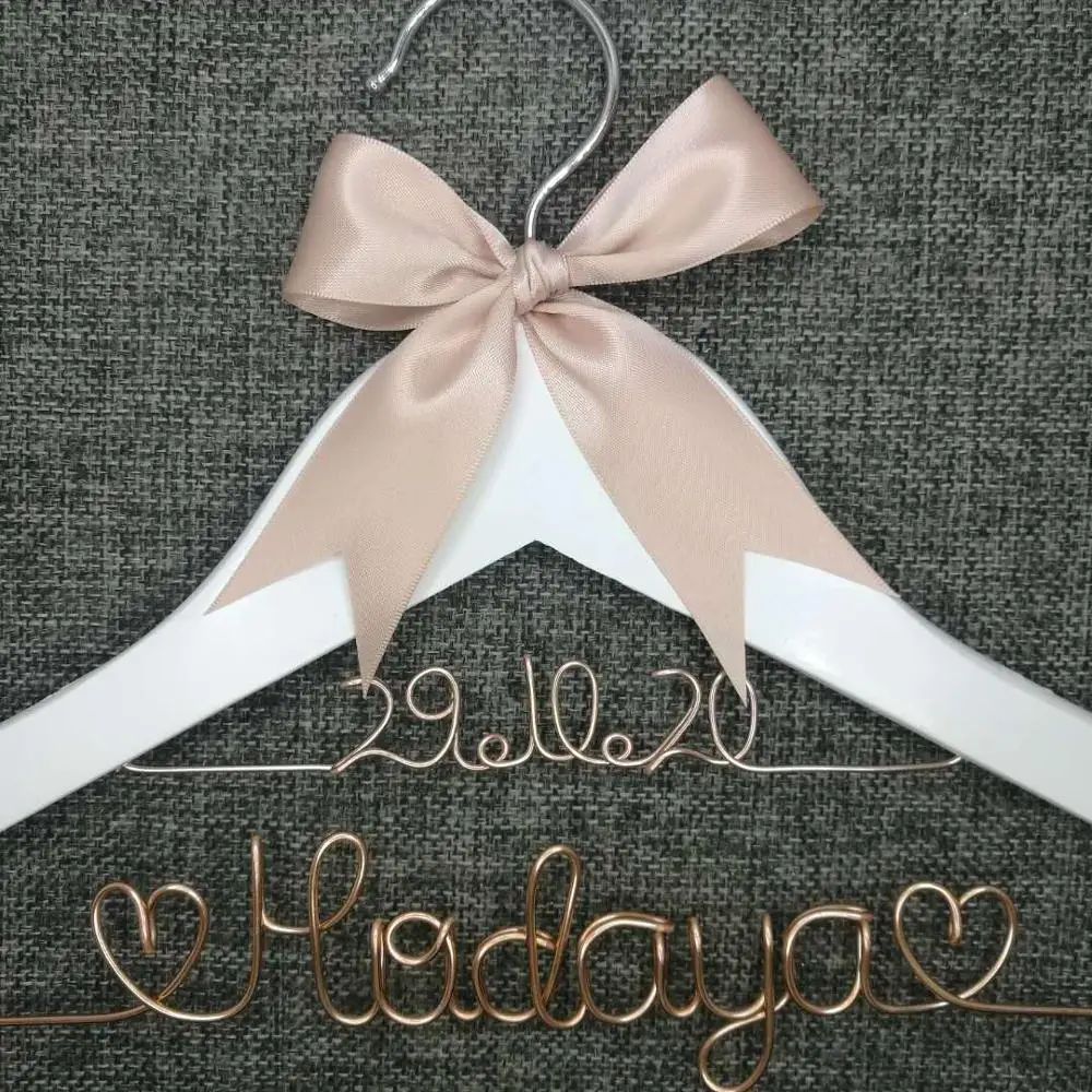 Персонализированные Свадебные вешалки подарки подружки невесты Имя вешалка для