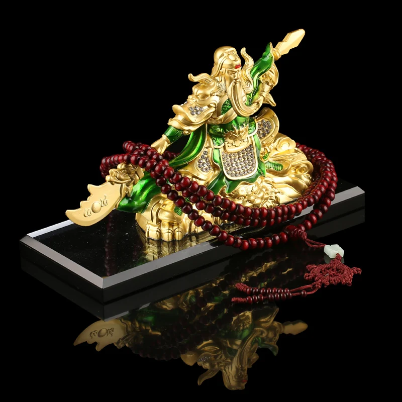 

HOME OFFICE Company SHOP CAR Efficacious Money Drawing thriving business Diamonds GUAN GONG God of Wealth FENG SHUI BRASS statue