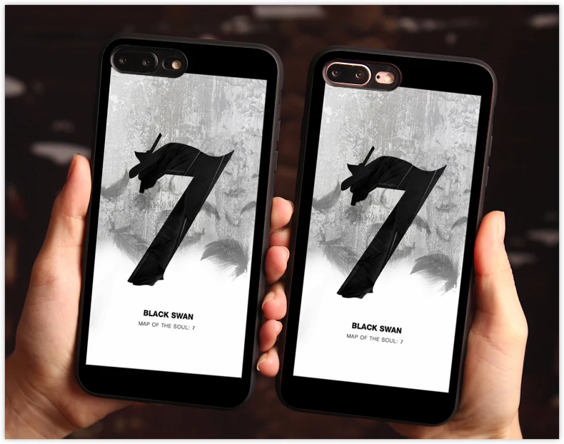 Чехол с изображением черного лебедя MAP OF THE SOUL 7 для iphone X XS XR XSMA 11 11Pro 11ProMax черный
