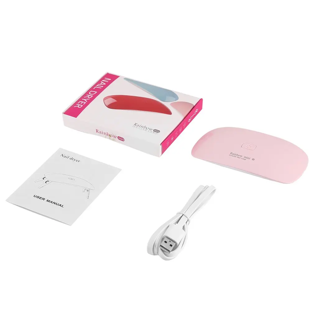 

Foldable 6W Mini UV LED Nail Lamp Nail Gel Polish Dryer LED UV Gel Curing Nail Lamp 45s/60s Timer for Fingernail & Toenail