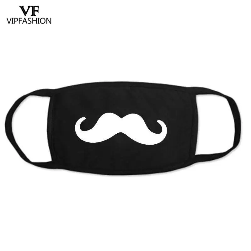VIP модная многоразовая рот-муфельной черная маска 3D мультфильм печати маски