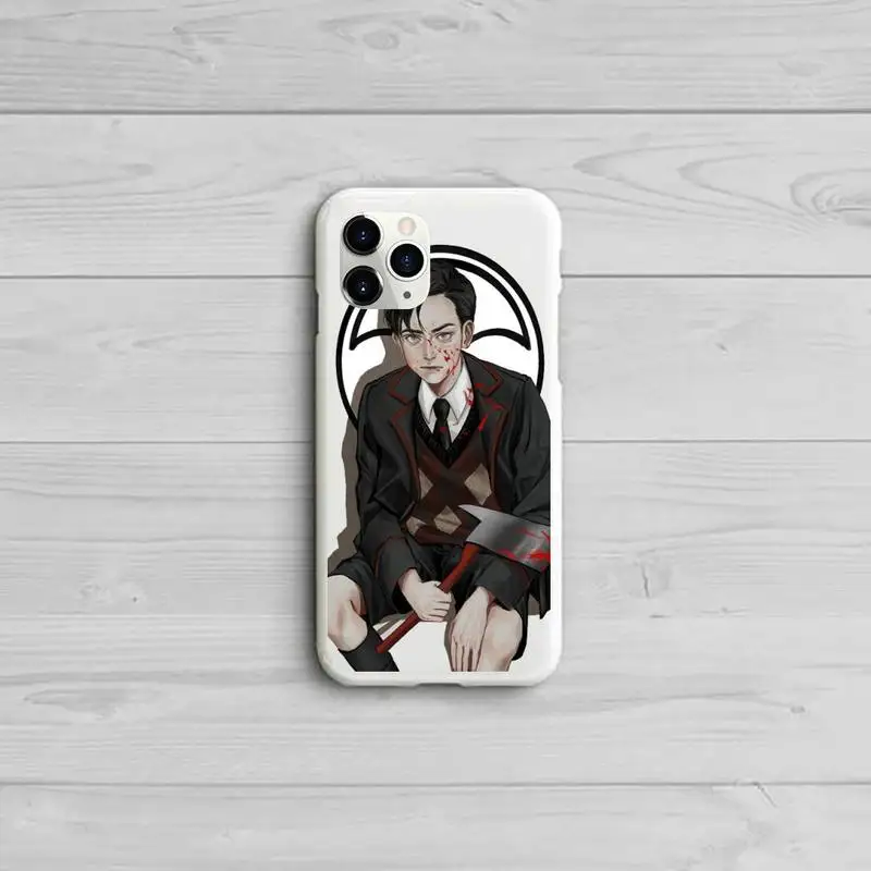 

Umbrella Academy Five Aidan Gallagher Phone Case Candy Color White for iPhone 11 pro XS MAX 8 7 6 6S Plus X 5S SE 2020 XR