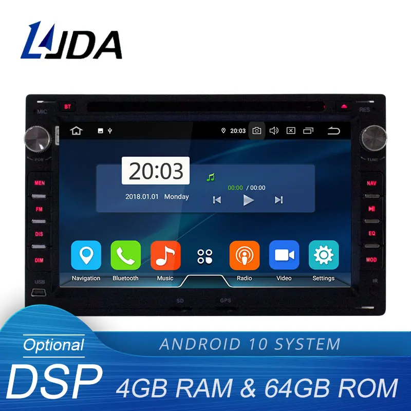 Автомобильный DVD плеер LJDA Android 10 0 для VW Volkswagen GOLF транспортер поло Passat b5