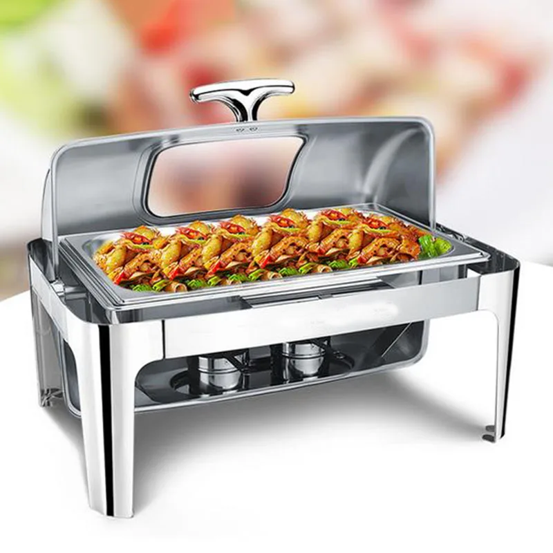 Нержавеющая сталь буфет нагреватель натирающее блюдо горячий горшок видимая крышка окно 9Lbasin свадебный