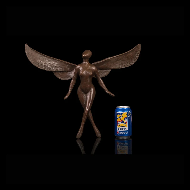 ArtsHom Западная сказочная Крылатая скульптура бронзовая статуя маленький ангел