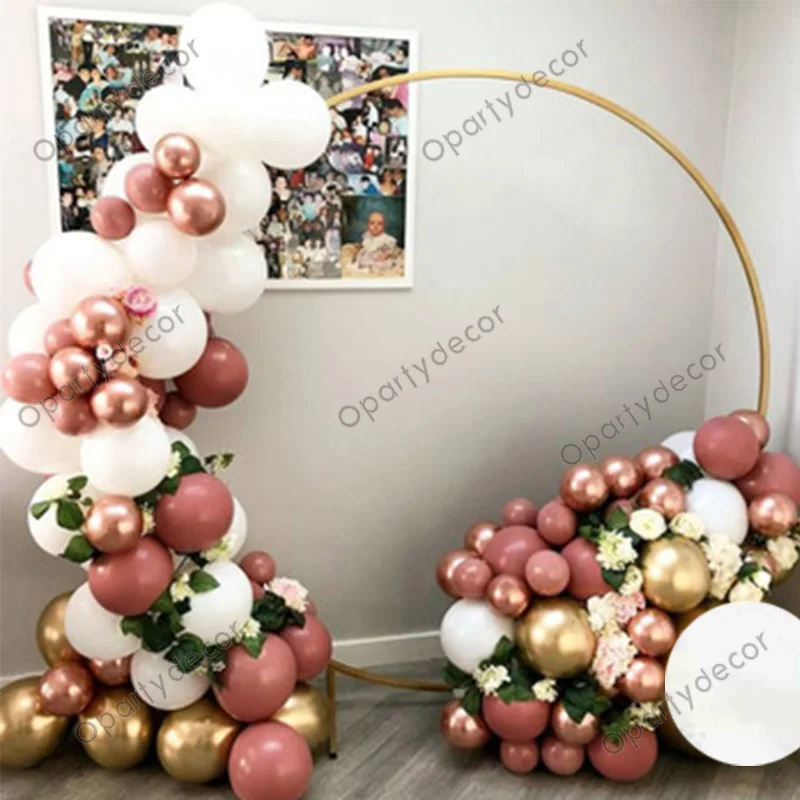 

136Pcs Retro Bean Paste Balloon Garland Wedding Decoration Supplies Rose Gold Balloon Arch Birthday Party Baby Shower Decor