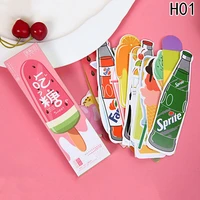 a 30 pcslot cute kawaii ice cream soda paper bookmark gift stationery bookmarks book holder message card office school supplies