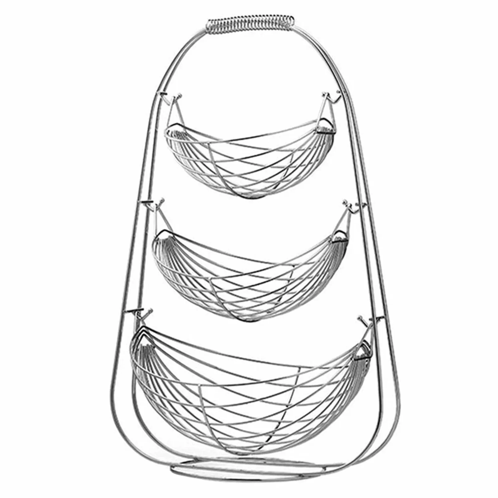 

3 Tier Fruit Basket Bowl Holder Stand Kitchen Vegetables Storage Stainless Steel Organizer Decoration Household Food Storage