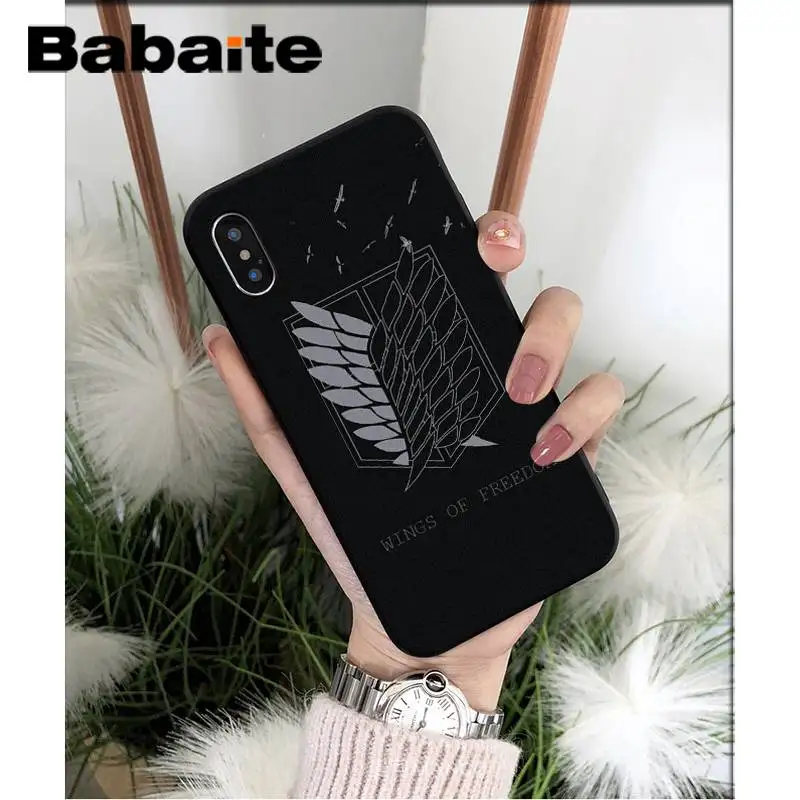 Babaite атака на Титанов аниме Япония черный мягкий чехол для телефона iPhone 8 7 6 6S Plus X XS MAX 5 5S SE XR 11 11pro 11promax