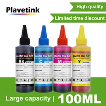 Plavetink 100ml Bottle Printer Dye Ink Refill 4 Color For Epson T1281 Stylus SX125 SX235W SX435W SX130 Refillable Cartridges