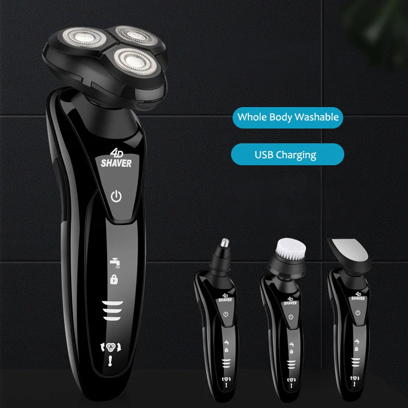 Плавающая электробритва для всего тела моющаяся Мужская бритва USB зарядка