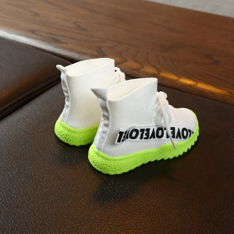 Кроссовки Детские с буквенным принтом модная повседневная обувь мягкая подошва