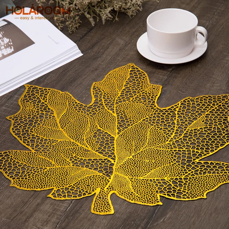 Коврик для стола в Форме Кленового Листа Holaroom Нескользящие коврики изысканные