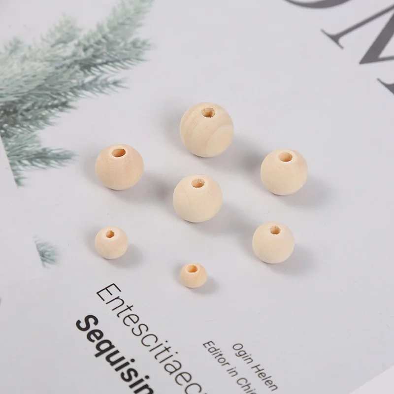 Бусины из натурального дерева незакрепленные для изготовления ювелирных