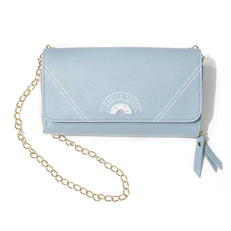 

New Women's Wallet Messenger Bag Large Capacity Women's Zipper Purse Cartoon Print Chain Bag Versatilesenger Shoulder Straps Bag