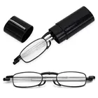Легкие складные очки для чтения с футляром, легкие очки для чтения с защитой от глаз, компьютерные очки для чтения с пружинными петлями