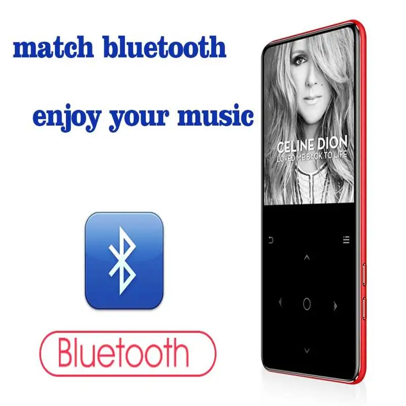 HiFi C6 8GB Портативный Встроенный динамик без потерь Музыкальный плеер 2,4 дюймов сенсорный экран APE/WMA/FLAC/WAV Hi-Fi Bluetooth MP3, иврит - Цвет: C6-mp3 player-red