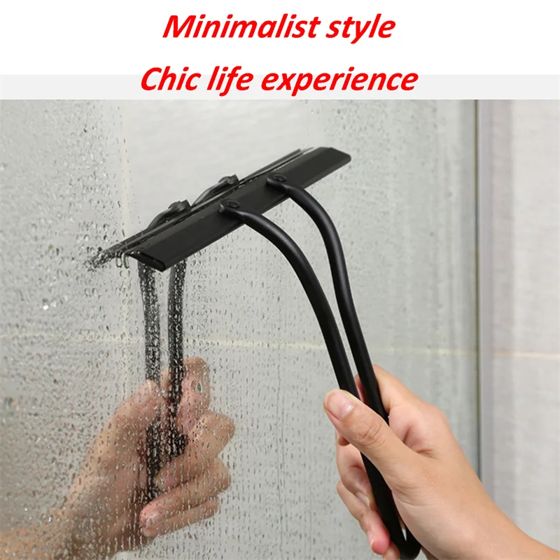 

Shower Squeegee Scraper Window Cleaning Glass Cleaner Bathroom Mirror Car Wiper Scraper Cleaning Shower Brush With Holder Tools