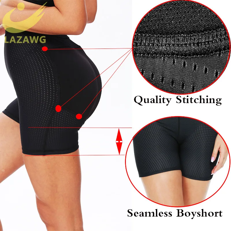 LAZAWG  Butt Lifter Enhancer Shapewear Panties Padded Butt Hip Enhancer Shaper Panties Underwear Thigh Slimmer  Shorts Seamless