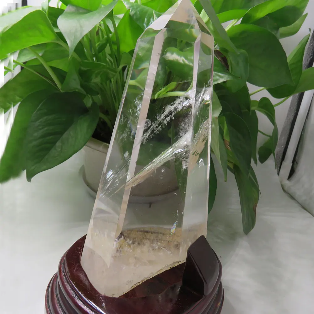 Большая 1064 г AAAA натуральная прозрачная кварцевая цельная полированная ручная