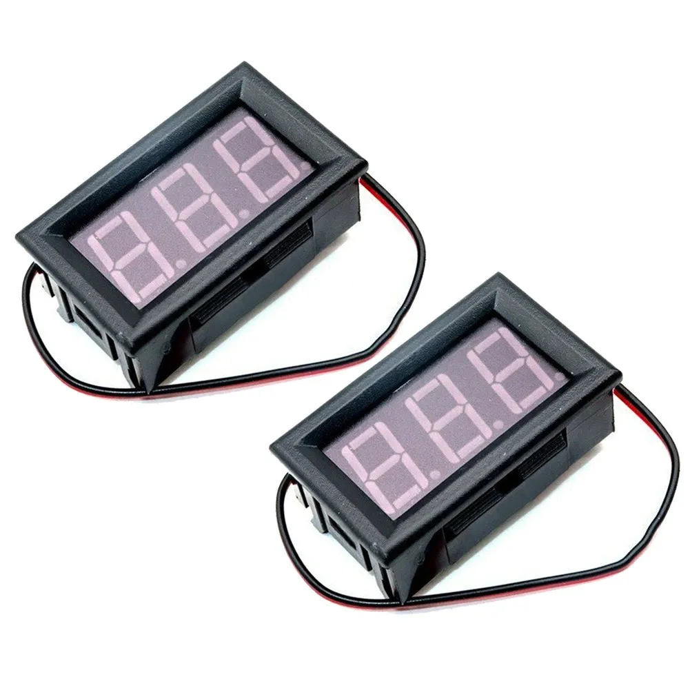 2 шт. Мини DC 5 V 120V Напряжение вольтметр синий светодиодный Панель 3 цифровой