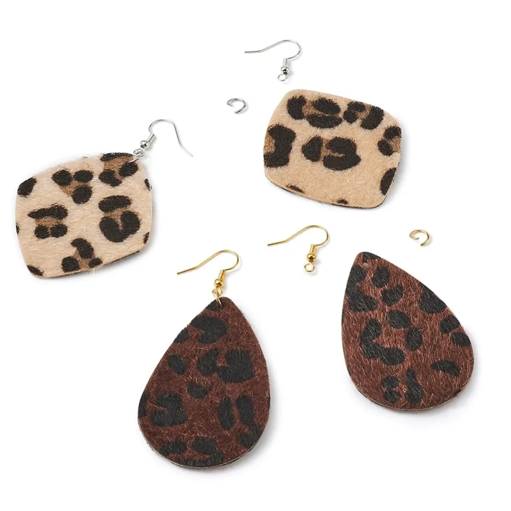 120 шт./компл. серьги-подвески для пирсинга из искусственной кожи большие медные