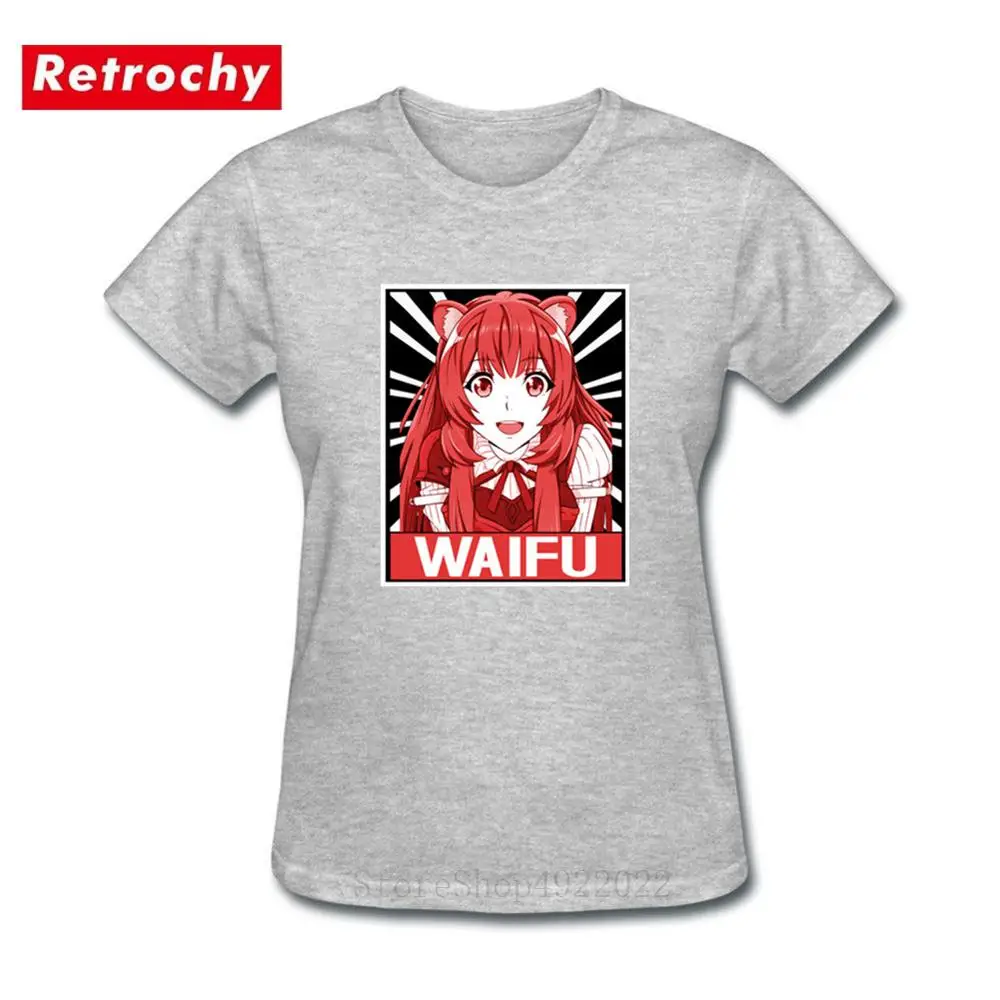 Кавайная женская футболка Waifu в японском стиле футболки с изображением героев из