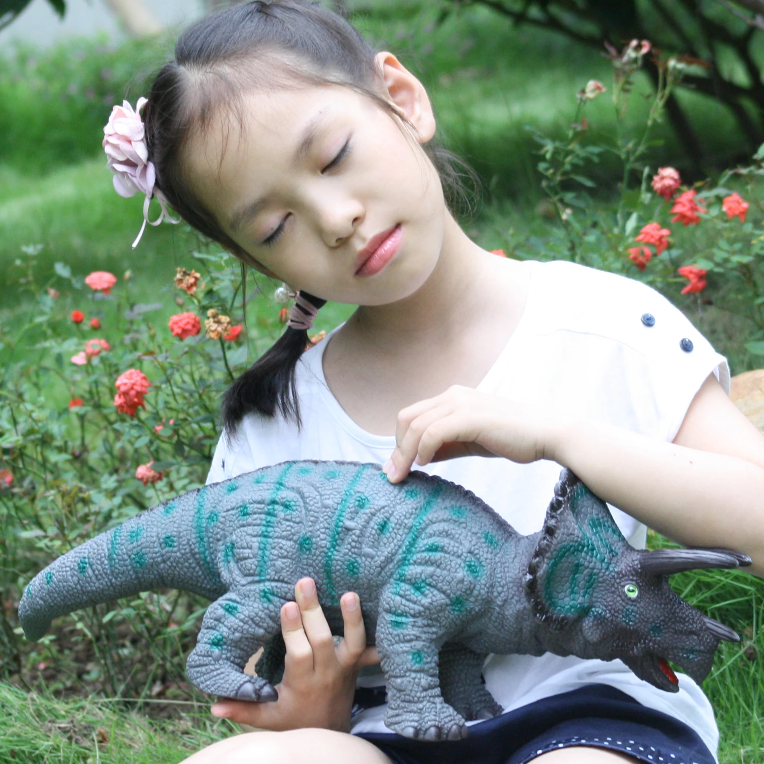 07 Huang Cheng Toys14 дюймов фигурка животного модель мягкая чучела мир динозавр Raptor Защитная зона Gojira король Монстры детские игрушки - Цвет: 07